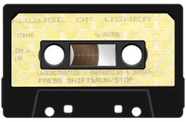 Cartridge artwork for House Of Usher on the Commodore 64.