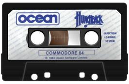Cartridge artwork for Hunchback on the Commodore 64.