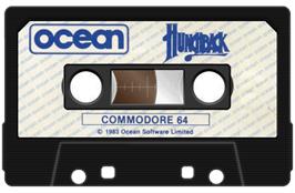 Cartridge artwork for Hunchback on the Commodore 64.