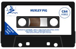 Cartridge artwork for Huxley Pig on the Commodore 64.