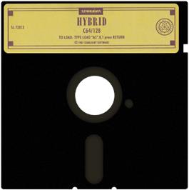Cartridge artwork for Hybrid on the Commodore 64.