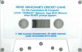 Cartridge artwork for Ian Botham's Test Match on the Commodore 64.