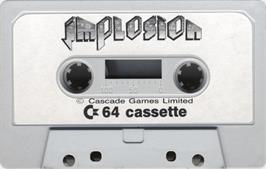 Cartridge artwork for Implosion on the Commodore 64.