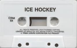 Cartridge artwork for International Hockey on the Commodore 64.