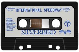 Cartridge artwork for International Speedway on the Commodore 64.