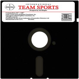 Cartridge artwork for International Team Sports on the Commodore 64.