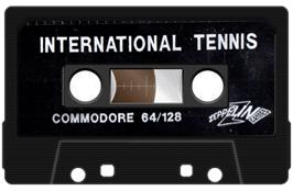 Cartridge artwork for International Tennis (Commodore) on the Commodore 64.