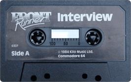 Cartridge artwork for Interview on the Commodore 64.