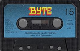 Cartridge artwork for Invader on the Commodore 64.