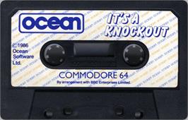 Cartridge artwork for It's A Knockout on the Commodore 64.