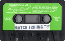 Cartridge artwork for Jack Charlton's Match Fishing on the Commodore 64.