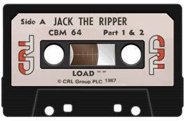 Cartridge artwork for Jack The Ripper on the Commodore 64.