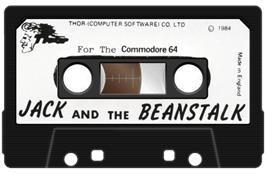 Cartridge artwork for Jack and the Beanstalk (River Software) on the Commodore 64.