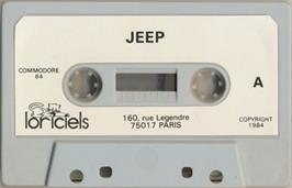 Cartridge artwork for Jeep on the Commodore 64.