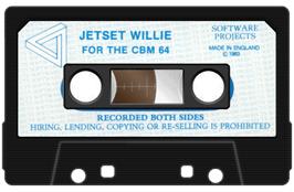 Cartridge artwork for Jet Set Willy on the Commodore 64.