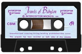 Cartridge artwork for Jewels Of Babylon on the Commodore 64.