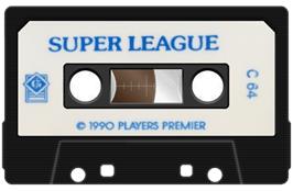 Cartridge artwork for Jimmy's Super League on the Commodore 64.