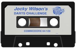Cartridge artwork for Jocky Wilson's Darts Challenge on the Commodore 64.