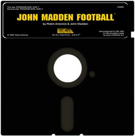 Cartridge artwork for John Madden Football on the Commodore 64.