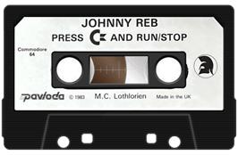 Cartridge artwork for Johnny Reb 2 on the Commodore 64.