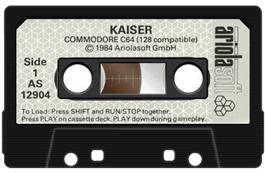 Cartridge artwork for Kaiser on the Commodore 64.