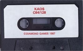 Cartridge artwork for Kaos on the Commodore 64.