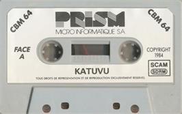 Cartridge artwork for Katuvu on the Commodore 64.