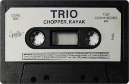 Cartridge artwork for Kayak on the Commodore 64.