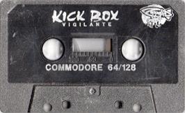 Cartridge artwork for Kick Box Vigilante on the Commodore 64.