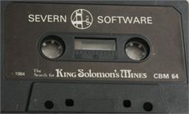 Cartridge artwork for King Solomon's Mines on the Commodore 64.