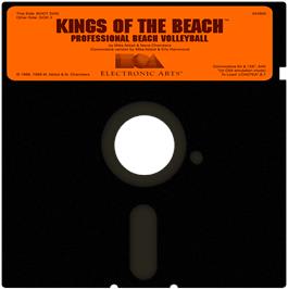 Cartridge artwork for Kings of the Beach on the Commodore 64.