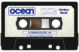 Cartridge artwork for Kong Strikes Back on the Commodore 64.