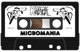 Cartridge artwork for Kosmic Kanga on the Commodore 64.