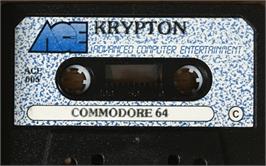 Cartridge artwork for Krypton (ACE) on the Commodore 64.