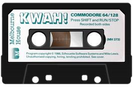Cartridge artwork for Kwah! on the Commodore 64.