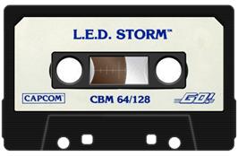 Cartridge artwork for L.E.D. Storm on the Commodore 64.