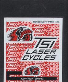 Cartridge artwork for Laser Cycles on the Commodore 64.