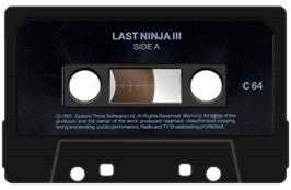 Cartridge artwork for Last Ninja 3 on the Commodore 64.