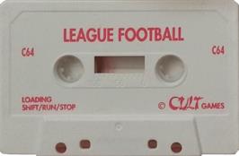 Cartridge artwork for League Football on the Commodore 64.