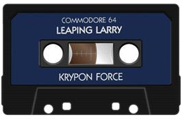 Cartridge artwork for Leaping Larry on the Commodore 64.