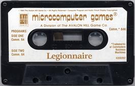 Cartridge artwork for Legionnaire (Avalon Hill) on the Commodore 64.