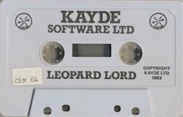 Cartridge artwork for Leopard Lord on the Commodore 64.