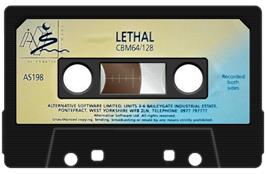 Cartridge artwork for Lethal on the Commodore 64.