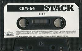 Cartridge artwork for Life on the Commodore 64.