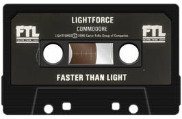 Cartridge artwork for Light Force on the Commodore 64.