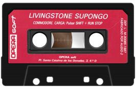 Cartridge artwork for Livingstone, I Presume? on the Commodore 64.
