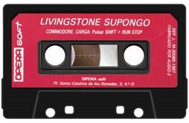 Cartridge artwork for Livingstone, I Presume on the Commodore 64.