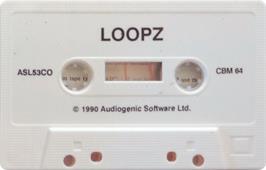 Cartridge artwork for Loopz on the Commodore 64.