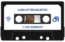 Cartridge artwork for Lord Of The Balrogs on the Commodore 64.