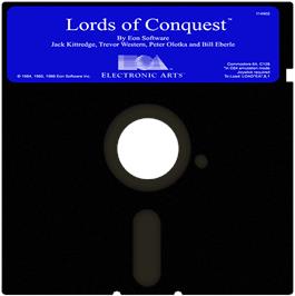 Cartridge artwork for Lords Of Conquest on the Commodore 64.
